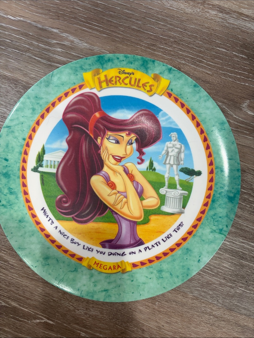 Disney Megara Decorative Plate - Green and Purple Accents McDonalds